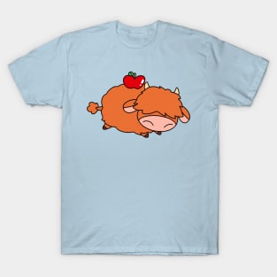 Apple Highland Cow T-Shirt